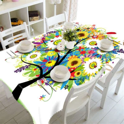 A Wonderful Tree 3D Tablecloth Table cover Cloth Rectangle Wedding Party Banquet - Image 1 of 4