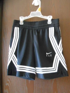 KIDS UNISEX NIKE BLACK & WHITE STRIPED ATHLETIC SHORTS SIZE XS - Picture 1 of 7