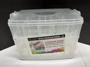 Cajas de almacenamiento a presión Craftgear 3 piezas extraíbles 10 compartimentos Ea Box 10x7" - Imagen 1 de 7