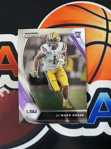 2021 NFL Prizm Draft Picks JAMARR CHASE Rookie RC Base #112- LSU/Bengals - Picture 1 of 2