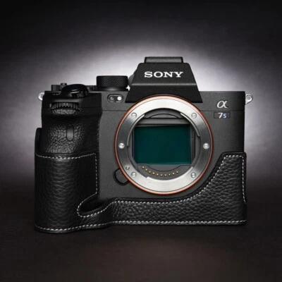 Handmade Genuine Leather Half Camera Case Cover For Sony A7R5 A7M4 A74 A7S3 A1