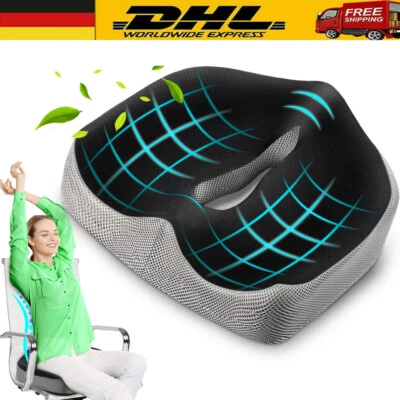 MARKENLOS Orthopädie Memory Schaum Sitzkissen und Lendenwirbelstütze Kissen für Bürostuhl