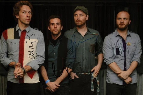 Coldplay Signed Photograph Cover
