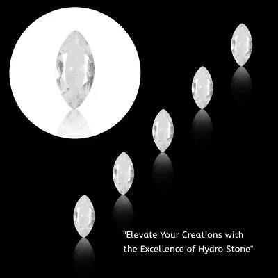 3.5 Ct./9 mm  Marquise Cut White Topaz Gemstones 5 Pcs Lot For Jewelry Setting - Image 1 of 4