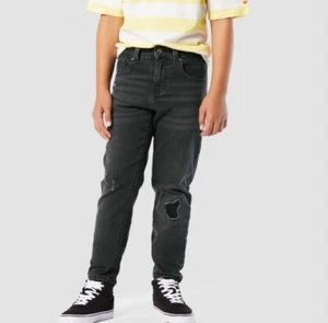 *NWT* DENIZEN from Levi's Boys' Taper Jeans Wash Black Size 14R Distressed Y18 - Picture 1 of 5
