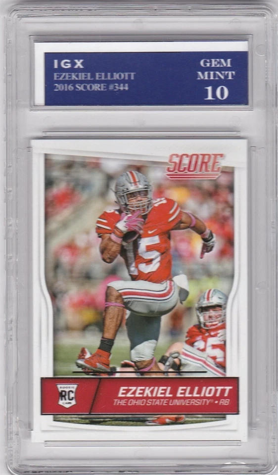 EZEKIEL ELLIOTT GEM MINT (10) ROOKIE CARD Football Dallas Cowboys 2016 Score RC! - Image 1 of 1