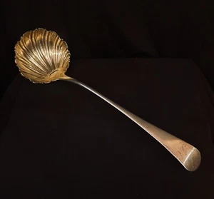 Large Dated 1759 British Sterling Silver Clam Shell Ladle British 18th Century - Picture 1 of 13