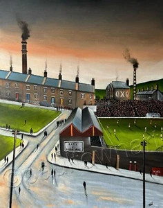 Valley Parade Bradford City Lowry Style 20'' x 30'' Poster Print - Picture 1 of 1