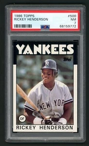 1986 Topps Rickey Henderson #500 PSA 7 Yankees - Bild 1 von 2