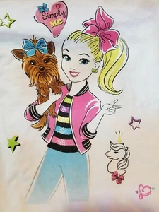 Girls JoJo Siwa & Dog Sketch White Sleeveless Graphic Tank Top Shirt XL 14/16 - Picture 1 of 3
