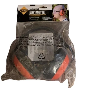 WESTERN SAFETY Unisex Adult Noise Reducing Industrial EAR MUFFS One Size RED NEW - Picture 1 of 4