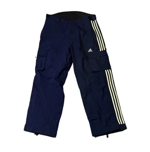 Adidas Hombres L Grande Azul Entrante Dermizax Nylon De Colección Raro Pantalones de Snowboard - Imagen 1 de 7