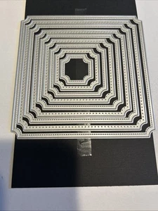Elizabeth Craft Designs Stitched Indented Square Dies 9 Sizes - Picture 1 of 2
