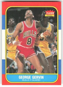 1986-87 Fleer #36 George Gervin BASKETBALL Chicago Bulls - Picture 1 of 2