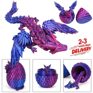 3D Gedruckter Drache Realistische Dracheneier im Ei Gelenkiger Voll Beweglicher - Bild 1 von 12