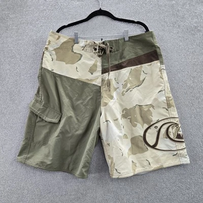 Quiksilver издание мужчин шорты 36 зеленый купальный костюм камуфляж волна логотип доска - Изображение 1 из 4