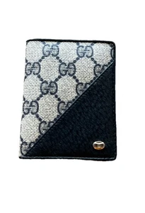Vintage Authentic Gucci Card Holder Double Pocket Slot Light Weight Wallet - Bild 1 von 18