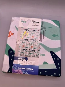 Disney Pixar || Finding Dory Shower Curtain Jumping Beans Polyester 70"x72" New - Picture 1 of 6
