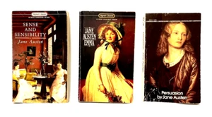 Jane Austen Lot of 3: Sense & Sensibility; Emma; Persuasion -Vintage Bantam Book - Picture 1 of 12
