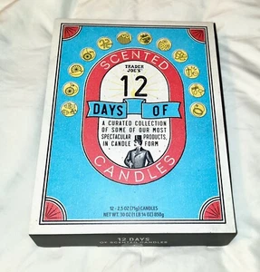 Trader Joe's 12 DAYS OF SCENTED CANDLES ADVENT CALENDAR Holiday 2024 New - Picture 1 of 3