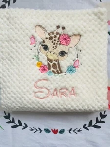 DISNEY PERSONALISED BABY BLANKET EMBROIDERED|baby shower gift| baby name blanket - Picture 1 of 8