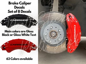 8x Dodge Charger Brake Caliper Decals | Replacement Brake Stickers | Set of 4 - Picture 1 of 3