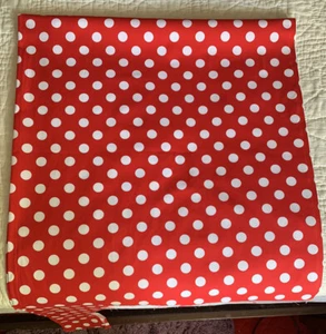 1.33 Yd Red White Polka Dot, Quarter Dot, Michael Miller,  100% Cotton Fabric - Picture 1 of 9