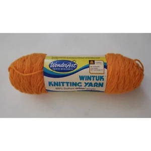Yarn Wintuk Knitting 1 Skein Dupont 4 ply 4oz each Tangerine USA by Wonder Art - Picture 1 of 5