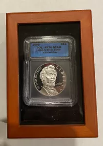 2009-P Abraham Lincoln Commemorative Proof Silver Dollar W/Cherry Wood Box & COA - Picture 1 of 7