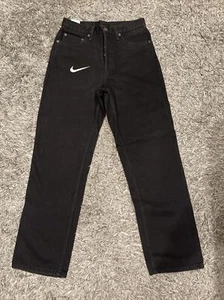 Vintage 90s Nike Denim Jeans Button Fly Pants Bootleg NWT Attrak 30x30 FREE SHIP - Picture 1 of 7