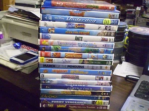 (20) Childrens Animal DVD Lot: TMNT Disney Valiant Underdog Antz Babe Care Bears - Picture 1 of 3