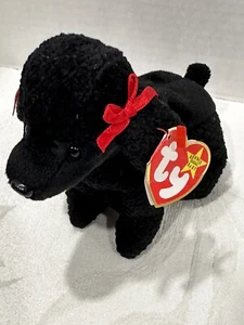 Ty Beanie Baby - GIGI the Black Poodle Dog MINT Error Tags 1997/98 #307 Stamp👀 - Picture 1 of 7