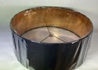 NEW CHELSOM Drum Shape Lamp Shade, Black & Gold,  Di 46cm H 18cm.