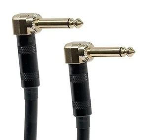 1.5ft Premium Mono 6.35mm 1/4" inch TS Male to M Right Angle Audio Cable Gold - Picture 1 of 1