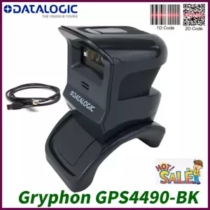 Cable USB escáner de código de barras Datalogic Gryphon GPS4490-BK 1D/2D y soporte ajustable - Imagen 1 de 9