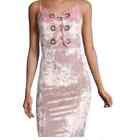 Project Runway Blush Pink Crushed Velvet Dress Size XL NWT