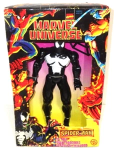 DISFRAZ NEGRO SPIDER-MAN UNIVERSO MARVEL COMICS FIGURA TOY BIZ 1997 Japón Raro - Imagen 1 de 24