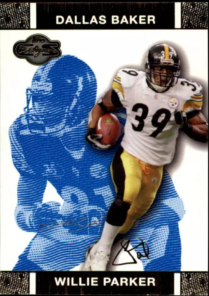 2007 Topps Co-Sign Ch Faces Gold Blue Card #16B Willie Parker/Dallas Baker/349 - Image 1 of 1