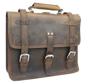 Full Grain Cowhide Leather 15" MacBook Pro Bag Briefcase Backpack LB09.VB