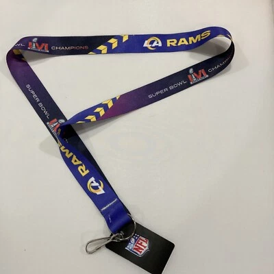 Los Angeles Rams Super Bowl LVI Champions NFL Lanyard Key Ring Keychain IN STOCK - Image 1 of 3