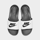 Men Nike Slide On Sandals Nike Victori One Slide White Black Gym Work Out Sandal