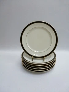 Mikasa L6206 Petite Bone Black Tie 7-1/8" Bread Plates Set of 7 - Picture 1 of 4
