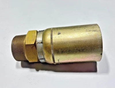 47024E-124 WEATHERHEAD Steel 1 1/2" Hose ID x 1 1/2" Male Pipe Rigid COC - Image 1 of 4