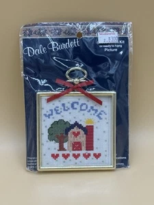 Vintage 1987 Dale Burdett Cross Stitch Kit Welcome Home Frame 3” - Picture 1 of 5