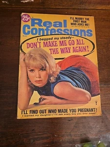 Real Confessions Magazin Mai 1965 Geschichten Sleaze Drama Liebe 60er - Bild 1 von 4