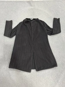 James Perse Cardigan Womens 2 Gray French Terry Cotton Open Front Long Jacket - Picture 1 of 12