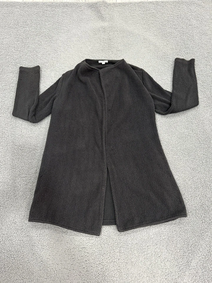 Cárdigan James Perse Mujer 2 Gris Terry Francés Algodón Frente Abierto Chaqueta Larga Foto 1 de 4