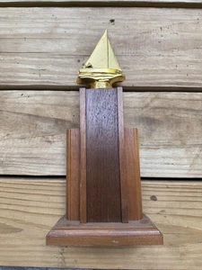 Vintage 50s 60s Sailboat Nautical Sailing MCM Trophy Art Deco Bust Mid Century - Picture 1 of 8