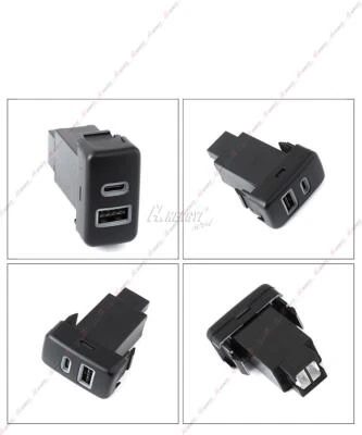 USB-C PD+USB-A QC 3.0 Port Socket Kits Red LED Light For Toyota FJ Cruiser 07-18 - image 1 of 4