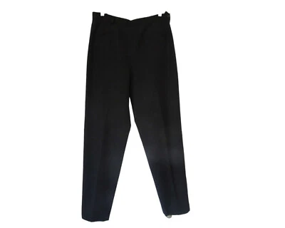 Pantalones de vestir negros elásticos para mujer Fabrizio Gianni con cremallera lateral talla 12 Foto 1 de 4